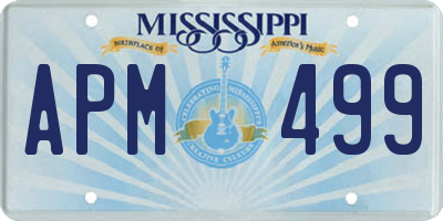 MS license plate APM499
