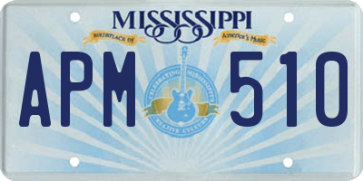 MS license plate APM510