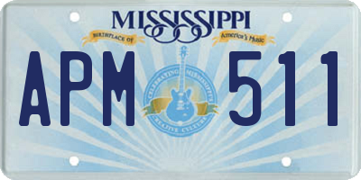 MS license plate APM511