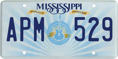 MS license plate APM529