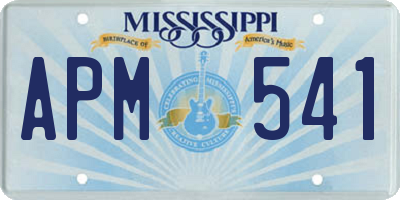 MS license plate APM541