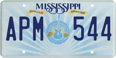 MS license plate APM544