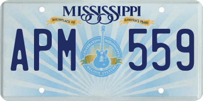 MS license plate APM559