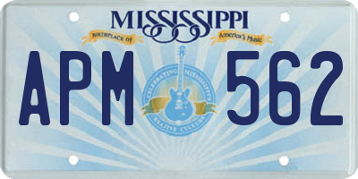MS license plate APM562