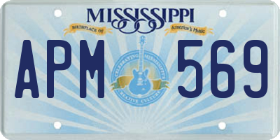 MS license plate APM569