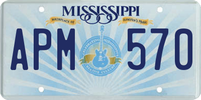 MS license plate APM570