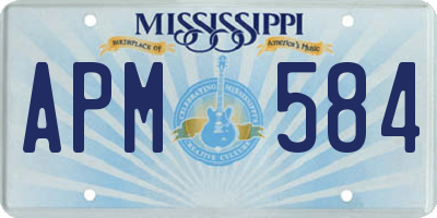 MS license plate APM584