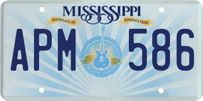 MS license plate APM586