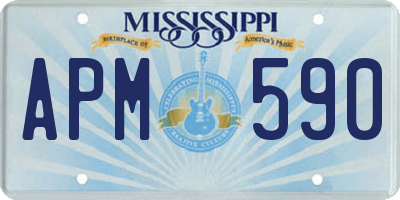 MS license plate APM590
