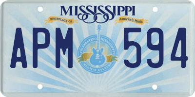 MS license plate APM594