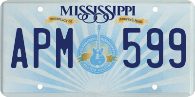 MS license plate APM599