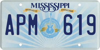MS license plate APM619