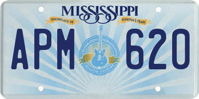 MS license plate APM620
