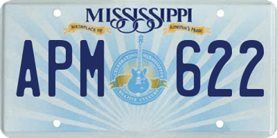 MS license plate APM622