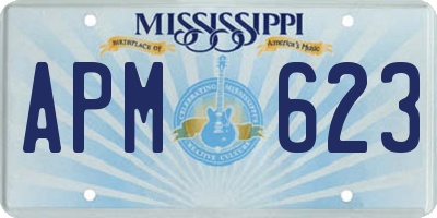 MS license plate APM623