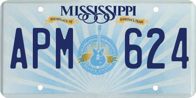 MS license plate APM624