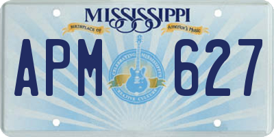 MS license plate APM627