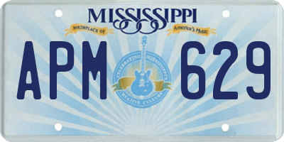 MS license plate APM629