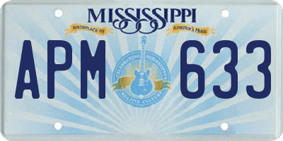 MS license plate APM633