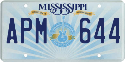 MS license plate APM644