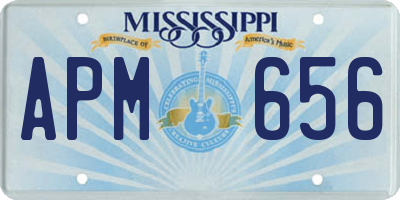 MS license plate APM656