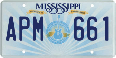 MS license plate APM661