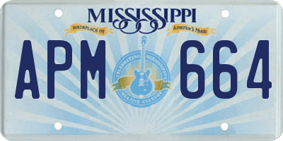 MS license plate APM664