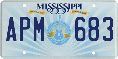 MS license plate APM683