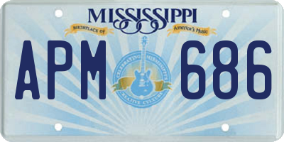 MS license plate APM686