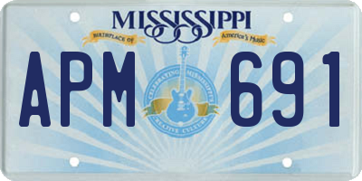 MS license plate APM691