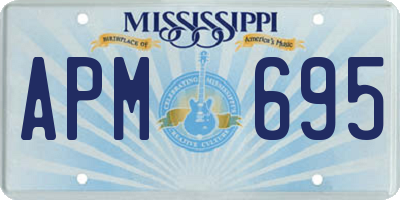 MS license plate APM695