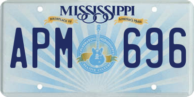 MS license plate APM696