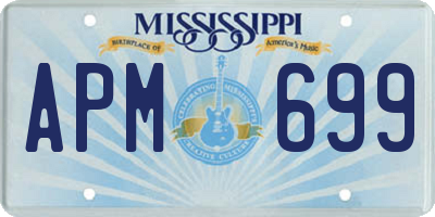 MS license plate APM699