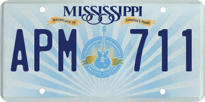 MS license plate APM711
