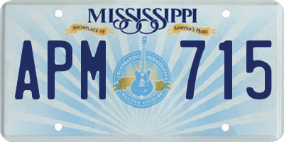 MS license plate APM715