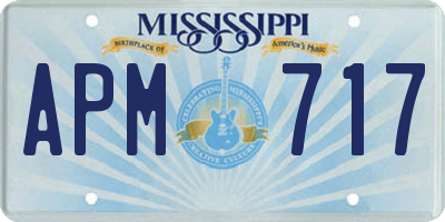 MS license plate APM717