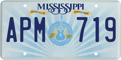 MS license plate APM719