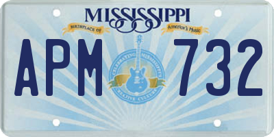 MS license plate APM732