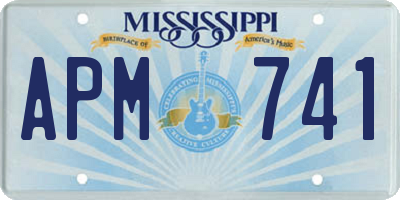 MS license plate APM741