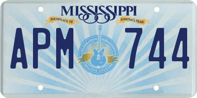 MS license plate APM744