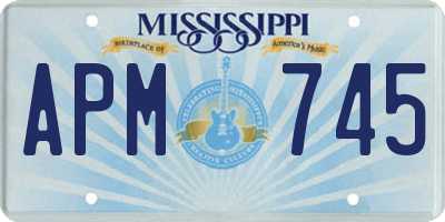MS license plate APM745