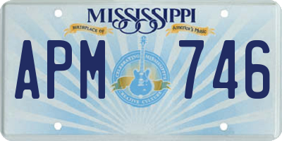 MS license plate APM746