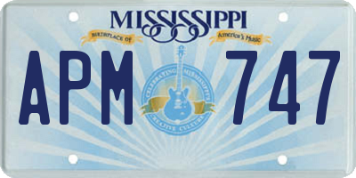MS license plate APM747