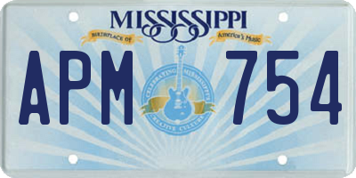 MS license plate APM754