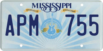 MS license plate APM755