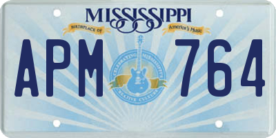 MS license plate APM764
