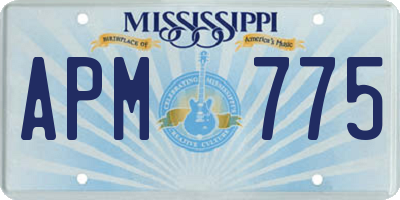 MS license plate APM775