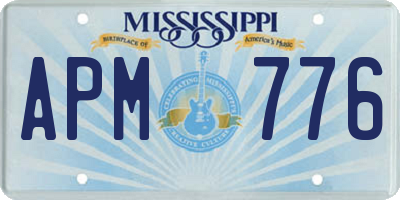 MS license plate APM776