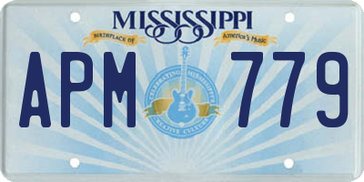 MS license plate APM779