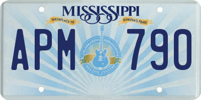 MS license plate APM790